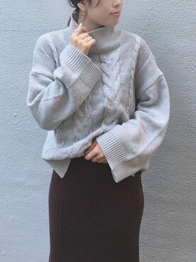「アイテム（ピアス（両耳用））」を使った、mincoさん（レディース・165cm・20代）の秋コーディネート