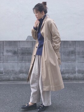 「アイテム（ピアス（両耳用））」を使った、mincoさん（レディース・165cm・20代）の秋コーディネート