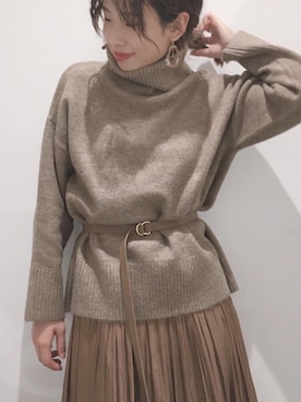 「アイテム（ピアス（両耳用））」を使った、mincoさん（レディース・165cm・20代）の冬コーディネート