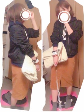 「Doublefocus（ダブルフォーカス）のアイテム（ジャケット/アウター）」を使った、えみ氏¨̮さん（レディース・158cm）の秋コーディネート