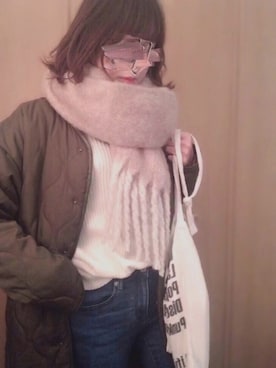 「キルティングコート」｜えみ氏¨̮さん（レディース・159cm）の冬コーディネート