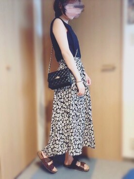 「PLAIN CLOTHING（プレーンクロージング）の【SALE!!プチプラ祭り】【14,500点突破】ダイヤ柄ステッチショルダーバッグ/ポシェット（ショルダーバッグ）」を使った、えみ氏¨̮さん（レディース・159cm）の春コーディネート