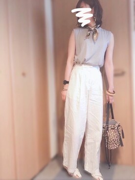 「KOBE LETTUCE」｜「アイテム（その他）」を使った、えみ氏¨̮さん（レディース・160cm）の夏コーディネート