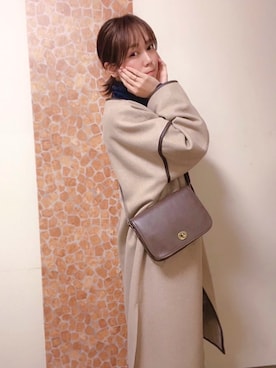 「いつもありがとうございます」｜「アイテム（ダウンジャケット/コート）」を使った、えみ氏¨̮さん（レディース・159cm）の冬コーディネート