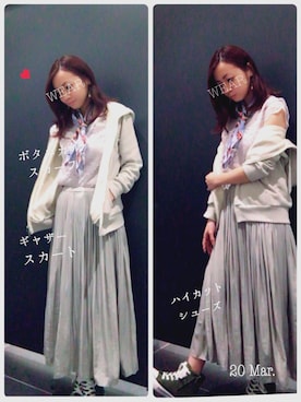 「ボタニカル」｜「アイテム（財布/小物）」を使った、ふじゆうさん（レディース・152cm）の春コーディネート