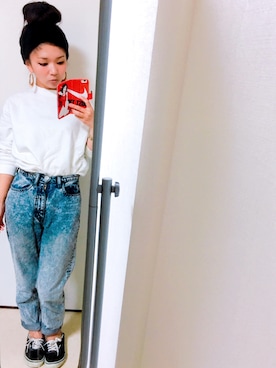 「ハイウェストデニム」｜babymacoさん（レディース・148cm）の秋コーディネート