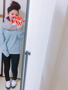 「airmax」｜「アイテム（PC・スマホグッズ/家電）」を使った、babymacoさん（レディース・148cm）の冬コーディネート