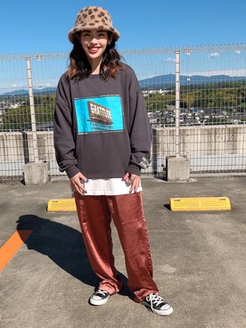 「instagramフォローお願いします」｜「アイテム（スウェット）」を使った、マツミ(相互フォロー)さん（レディース・160cm）の秋コーディネート