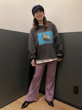 「Right-on（ライトオン）のアイテム（スラックス）」を使った、マツミ(相互フォロー)さん（レディース・160cm）の秋コーディネート