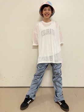 「Right-on（ライトオン）のアイテム（帽子）」を使った、マツミ(相互フォロー)さん（レディース・160cm）の春コーディネート