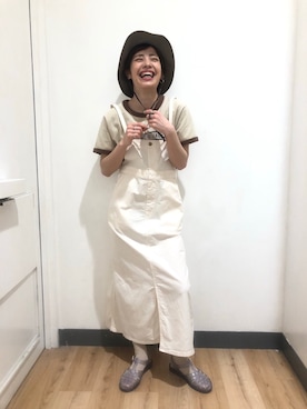 「LEE」｜「アイテム（オールインワン・サロペット）」を使った、マツミ(相互フォロー)さん（レディース・160cm）の春コーディネート