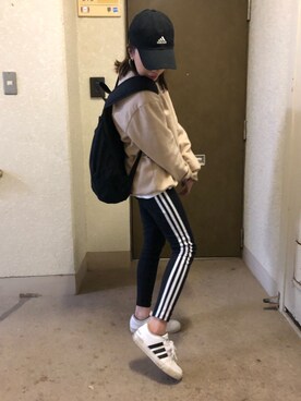 「H&M DIVIDED（エイチアンドエム　ディヴァイデッド）のアイテム（スウェット）」を使った、ゆいゆずさん（レディース・158cm）の春コーディネート