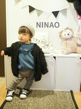 「mystic（ミスティック）のアイテム」を使った、ＮＩＮＡ☆ＳＹＵＲＩさん（キッズ・70cm）の冬コーディネート