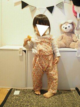 「handmade」｜「アイテム（サロペット/オーバーオール）」を使った、ＮＩＮＡ☆ＳＹＵＲＩさん（キッズ・70cm）の冬コーディネート