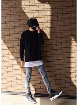「AJ3」｜るうさん（メンズ・174cm）の春コーディネート
