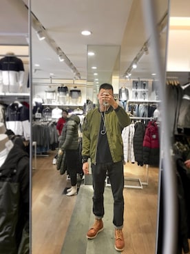 「RED WING（レッドウィング）のアイテム（その他シューズ）」を使った、肥龍不会飞さん（メンズ・179cm）の秋コーディネート