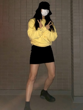 「BTS」｜「アイテム（スウェット）」を使った、nanaさん（レディース・154cm）の春コーディネート