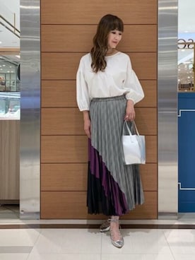 「HASHIBAMI（ハシバミ）のアイテム（バッグ）」を使った、アン レクレ/en recreさん（レディース・160cm）の秋コーディネート