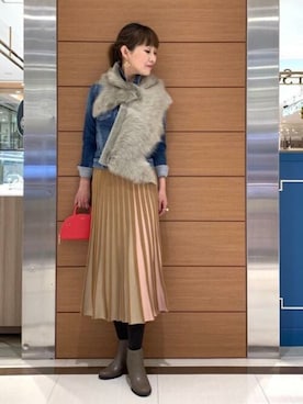 「ランチコーデ」｜「アイテム（ジャケット/アウター）」を使った、アン レクレ/en recreさん（レディース・160cm）の秋コーディネート