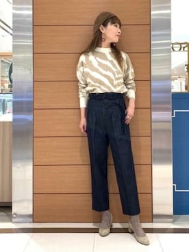 「SCOTCH&SODA（スコッチアンドソーダ）のアイテム（パンツ）」を使った、アン レクレ/en recreさん（レディース・160cm）の秋コーディネート