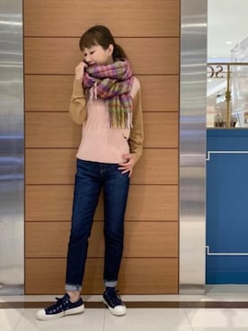 「YANUK（ヤヌーク）のアイテム」を使った、アン レクレ/en recreさん（レディース・160cm）の秋コーディネート