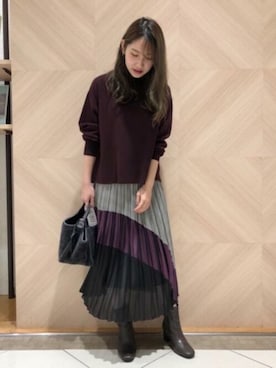 「ウエストゴム」｜アン レクレ/en recreさん（レディース・162cm）の秋コーディネート