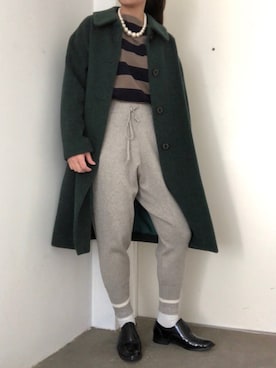 「MACKINTOSH PHILOSOPHY（ﾏｯｷﾝﾄｯｼｭ ﾌｨﾛｿﾌｨｰ）のアイテム（ステンカラーコート）」を使った、TOMOKOPHOTOさん（レディース・163cm）の秋コーディネート