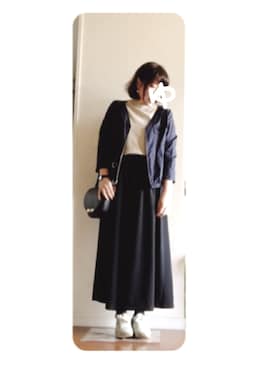 「40代女性」｜「アイテム（ブルゾン）」を使った、ｙｕｋｋｉｎ＊さん（レディース・166cm）の春コーディネート
