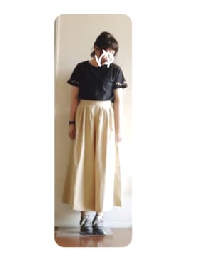 「スカーチョ」｜「アイテム（アナログ腕時計）」を使った、ｙｕｋｋｉｎ＊さん（レディース・166cm）の春コーディネート
