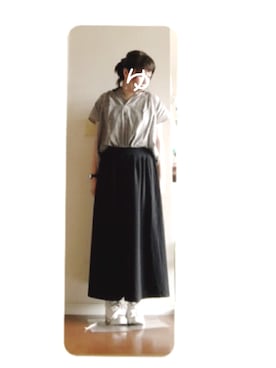 「スカーチョ」｜「アイテム（アナログ腕時計）」を使った、ｙｕｋｋｉｎ＊さん（レディース・166cm）の春コーディネート