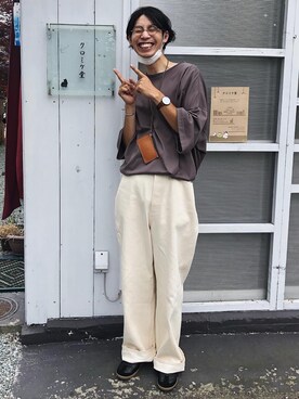 「アイテム（腕時計、ブラウン系）」を使った、muneyukiさん（メンズ・178cm）の夏コーディネート