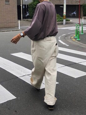 「アイテム（腕時計、ブラウン系）」を使った、muneyukiさん（メンズ・178cm）の夏コーディネート