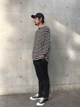 「CONVERSE TOKYO（コンバーストウキョウ）のアイテム（キャップ）」を使った、haradaさん（メンズ・180cm）の夏コーディネート