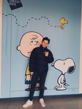 「northface（ノースフェイス）のアイテム（ダウンジャケット/コート）」を使った、Samさん（メンズ・174cm）の春コーディネート
