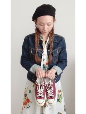 「RRL（ダブル アール エル）のアイテム（ジャケット/アウター）」を使った、nagisaさん（レディース・155cm）の春コーディネート