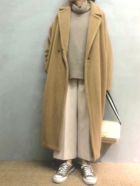 「08sircus（ゼロエイトサーカス）のアイテム（ジャケット/アウター）」を使った、cocoさん（レディース・162cm）の冬コーディネート