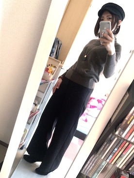 「179/WG（イチナナキュウダブルジー）のアイテム（帽子）」を使った、Megumi  Okadaさん（レディース・161cm）の冬コーディネート
