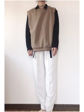 「アイテム（シャツ/ブラウス）」を使った、SENAさん（メンズ・172cm）の夏コーディネート