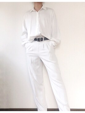 「アイテム（シャツ/ブラウス）」を使った、SENAさん（メンズ・172cm）の夏コーディネート