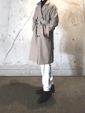 「Yves Saint Laurent（イヴサンローラン）のアイテム（シューズ）」を使った、SENAさん（メンズ・172cm）の冬コーディネート