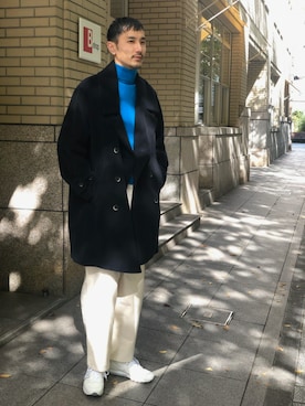 「アイテム（ニット/セーター）」を使った、大北さん（メンズ・191cm）の秋コーディネート