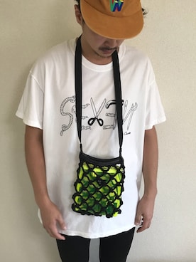 「JOINT WORKS（ジョイントワークス）のアイテム（バッグ）」を使った、イトウユウキさん（メンズ・180cm）の夏コーディネート