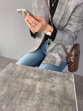 「アイテム（腕時計）」を使った、yunapokoさん（レディース・163cm・20代）の冬コーディネート