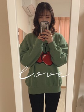 「KIRSH（キルシー）のアイテム（スウェット）」を使った、yunapokoさん（レディース・163cm）の春コーディネート