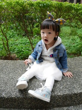 「Carter's（カーターズ）のアイテム（ジャケット/アウター）」を使った、mimico0604さん（キッズ・80cm）の春コーディネート