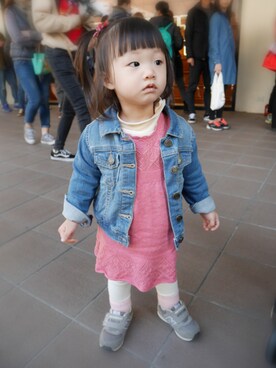 「Carter's（カーターズ）のアイテム（ジャケット/アウター）」を使った、mimico0604さん（キッズ・80cm）の春コーディネート