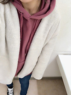 「コンバース ハイカット」｜「アイテム（ブルゾン）」を使った、KOMAIさん（レディース・155cm）の冬コーディネート