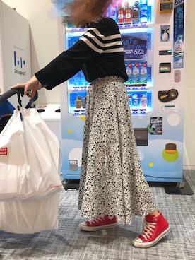 「CONVERSE（コンバース）のCONVERSE ALL STAR　ハイカットスニーカー（スニーカー）」を使った、KOMAIさん（レディース・155cm）の春コーディネート