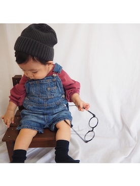「babygap」｜「アイテム（サロペット/オーバーオール）」を使った、gomaさん（キッズ・70cm）の秋コーディネート