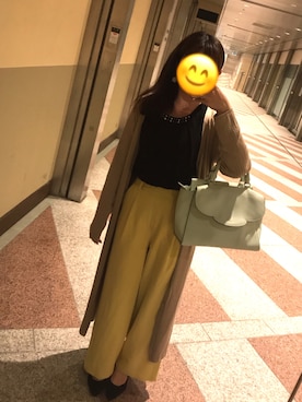 「黄色コーデ」｜「アイテム（パンツ）」を使った、こまっきー☻さん（レディース・158cm）の春コーディネート